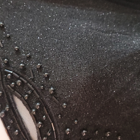 NWT Addition Elle Metallic Beaded Black Sweater Tunic X - Picture 3 of 8